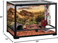36x18 in Desert Reptile Habitat Backdrop Oasis Cactus Terrarium - 24x12 inches - image 2