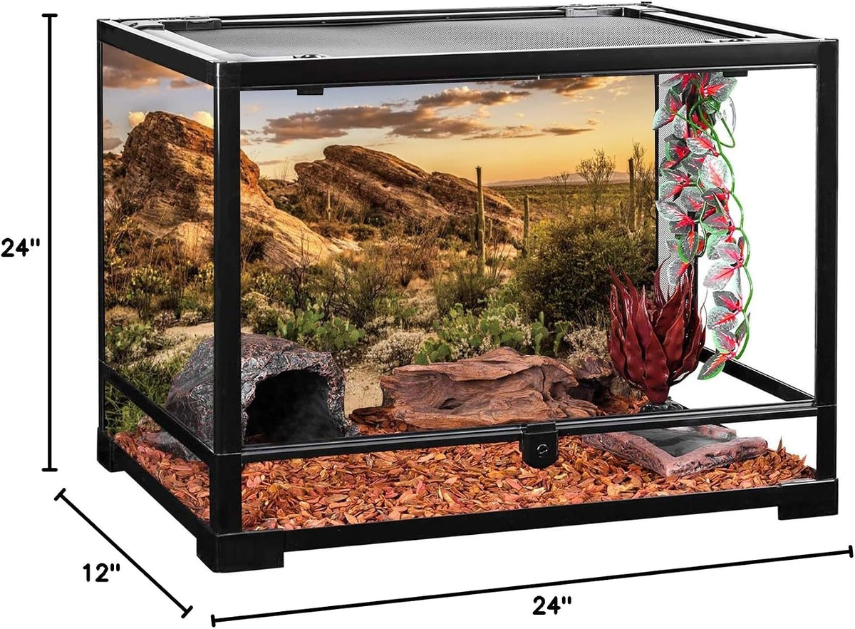36x18 in Desert Reptile Habitat Backdrop Oasis Cactus Terrarium - 24x12 inches - image 2