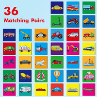 Hebayy 72 PCS Memory Matching Game - Vehicle - image 2