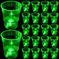 mishunyus 24-pack purple LED glow party cups, 16 oz plastic - view 10