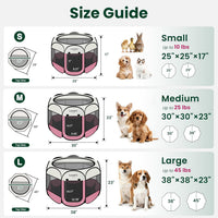 Love's cabin Pet Puppy Dog Playpen - Light Pink / 30.0"L x 30.0"W x 23.0"H - image 2