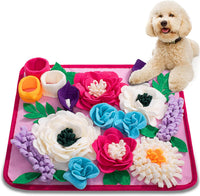 Snuffle Mat for Dogs Pet Treats Feeding Mat for Small/Medium Breed - Rose pink