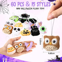 Libima 150 Pcs Mini Stuffed Animals Keychain, Plush Toys - 150 / Horror - image 4