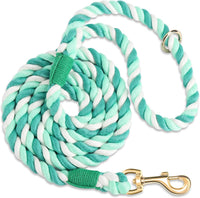 5 FT Handmade Rope Dog Leash for Small Medium and Large Dogs – Essentials for Dogs - 6FT x 1/2in (Pack of 1) / Moss Green