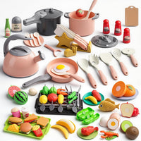 105Pcs Kids Kitchen Toy Accessories - Pink