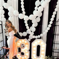 Pearl White Linking Balloons for Wedding Bride Shower Mermaid Party - White / 6 inch - image 4