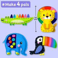 EZCRA Unicorn Sewing Kit for Kids Ages 4-8, 4 Beginner Projects - Safari 4-in-1 - image 2
