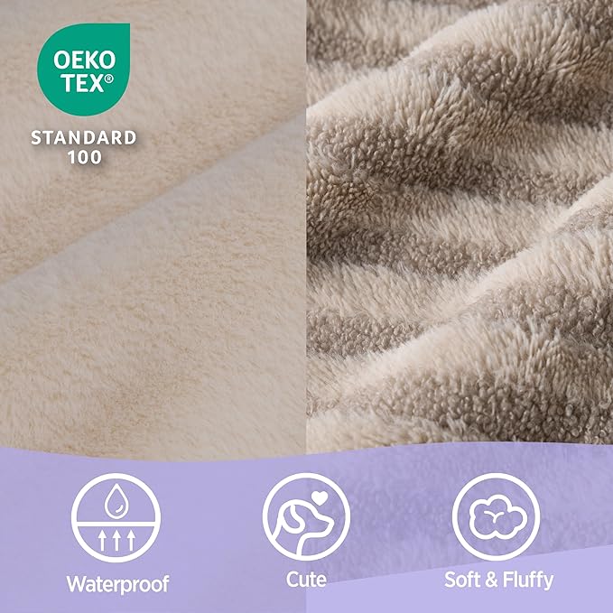 LE SURE Cute Dog Beds Large Sized Dog, Orthopedic Waterproof Large Pet Bed with Sides, Non-Slip Bottom and Egg-Crate Foam Pet Couch Sofa with Washable Removable Cover, Hazel