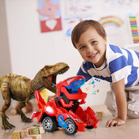 Transforming Dinosaur Car Toy for Kids 3-5 - Red-2 - image 4