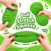 Fuzz Ball Squishy Stress Ball - Green Ball - image 3