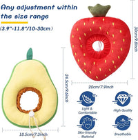 Weewooday 4 Pcs Adjustable Cat Cone Collar Soft Cat Recovery Collar Cute Kitten Fruits Shaped After Surgery Wound Elizabeth Padded Pet Neck Anti Bite Lick Dog Comfortable Smooth Texture