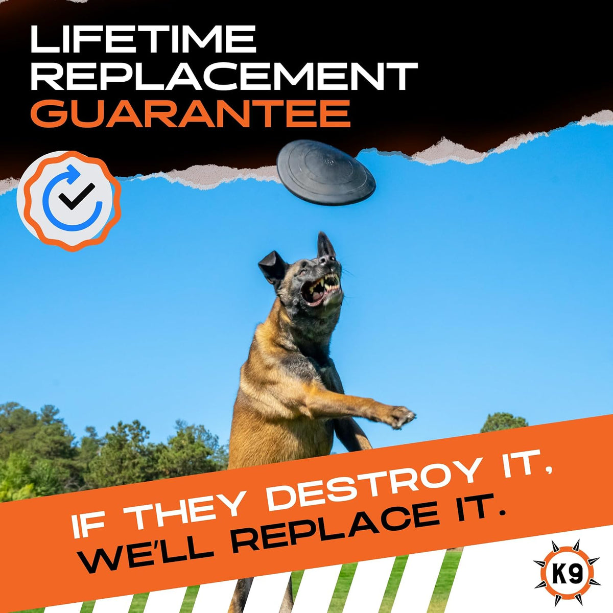 Monster K9 Aero Disc, Durable Rubber Dog Toy for Toughest Chewers, 8.25 in – Essentials for Dogs - image 4