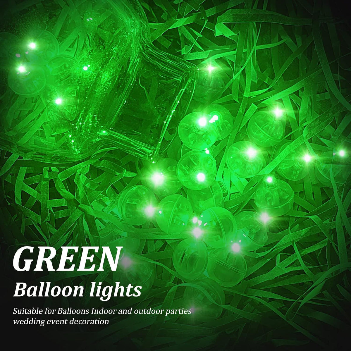 50pcs White LED Balloon Lights - 50PCS / Green - image 4