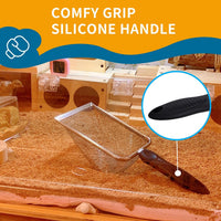 Cat Litter Scoop Stainless Steel Mesh Scooper Long Handle Deep Shovel - Hole:5mm/Regular Cat Litter Scoop - image 4