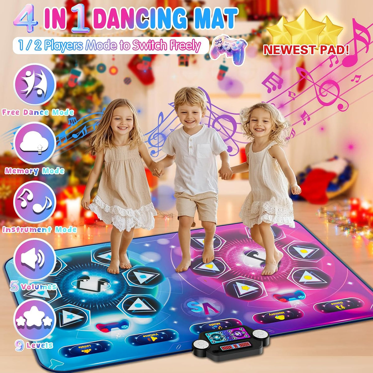 maysida Dance Mat Toy Gift for Kids ages 3-12 - Purple - image 2