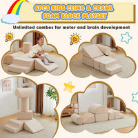 jela 6-piece soft foam climbing blocks for toddlers in brown - view 5