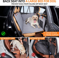 Hard Bottom Dog Car Seat Cover for Back Seat - Grey / For Car/SUV/Small Truck - image 2