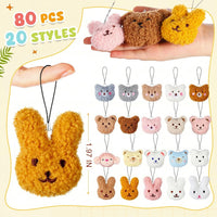 Libima 150 Pcs Mini Stuffed Animals Keychain, Plush Toys - 40 / Adorable - image 2