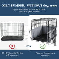 Hombys Dog Crate Bumper with Ties - 42.0"L x 28.0"W x 10.0"H / Grey - image 3