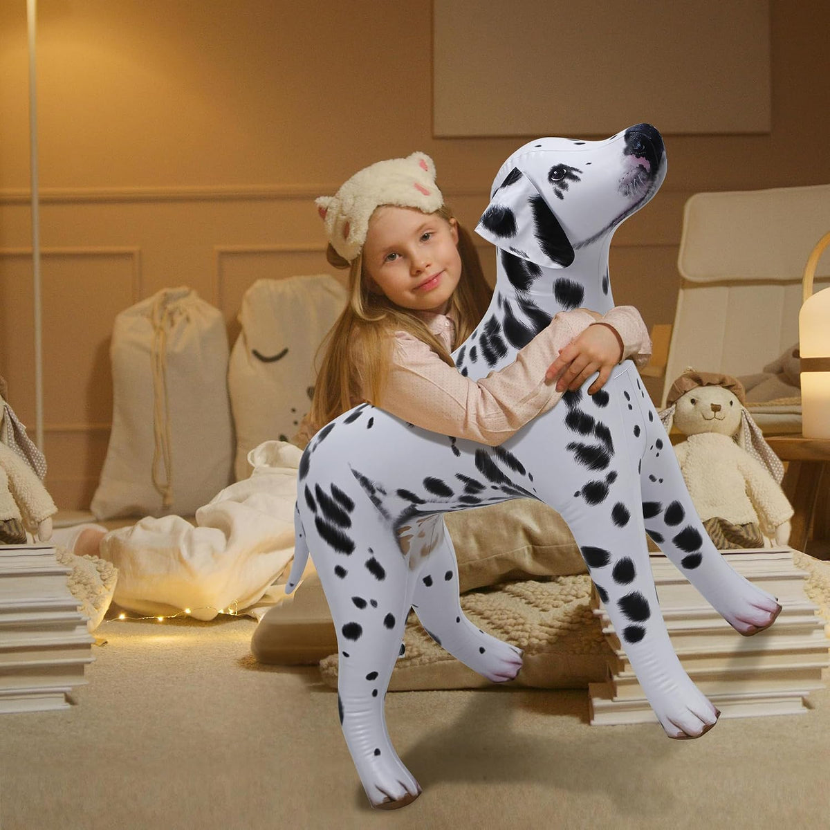 Jet Creations 37" Inflatable Standing Cow - Dalmatian Black/White - image 4