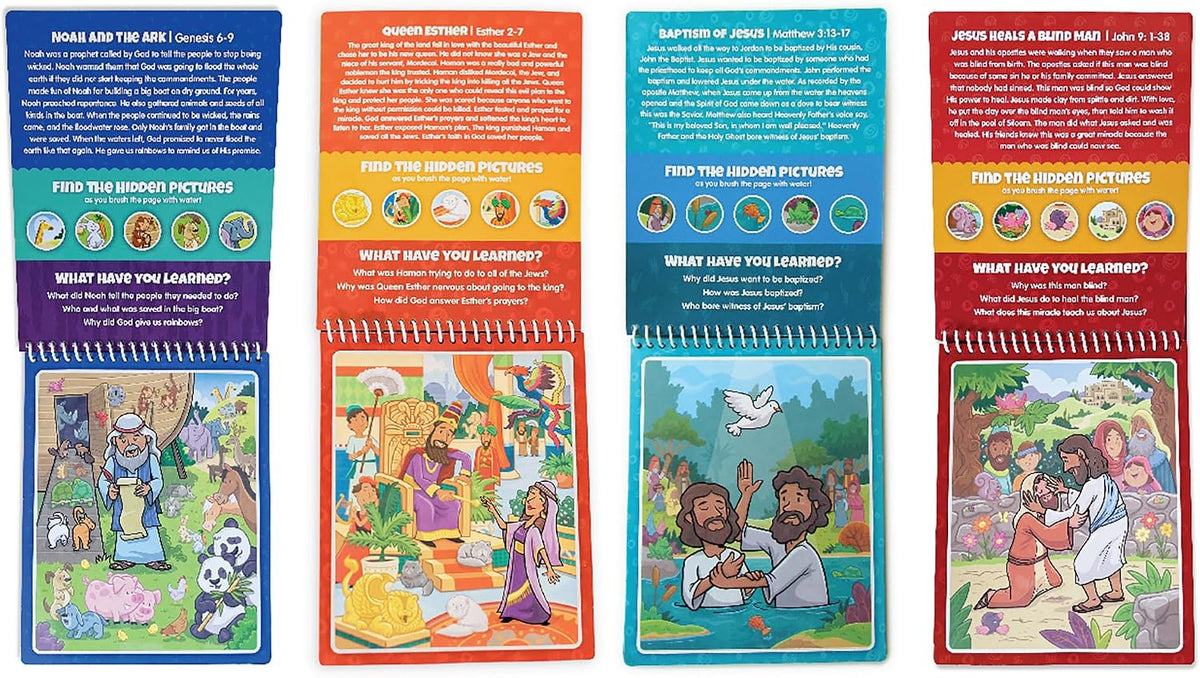 Water Reveal Coloring Scripture Book for Kids. – Fun for Kids & Family - Old Testament #1,#2, New Testament #1, #2 - image 3