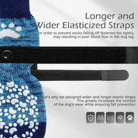 Anti Slip Dog Socks to Prevent Licking Paws - Small (4 Count) / Blue - image 4