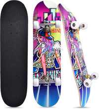 Skateboards for Beginners Kids Boys Girls and Adults, 31''x8'' - Skateboard Girl