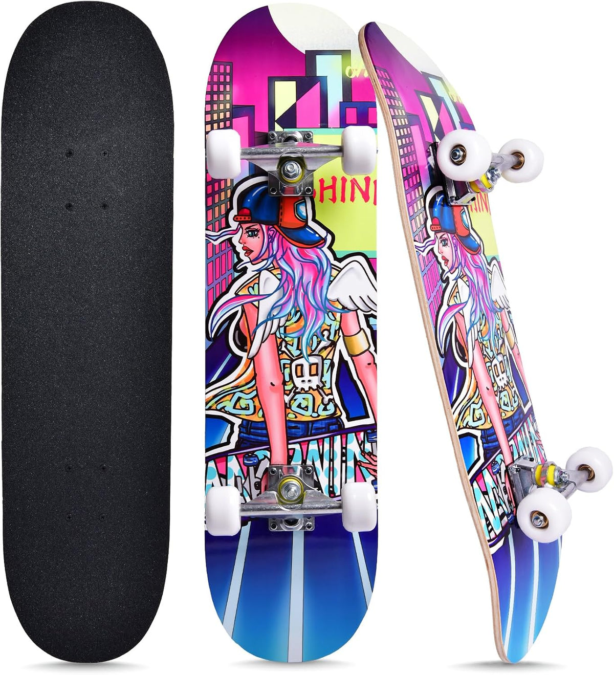 Skateboards for Beginners Kids Boys Girls and Adults, 31''x8'' - Skateboard Girl