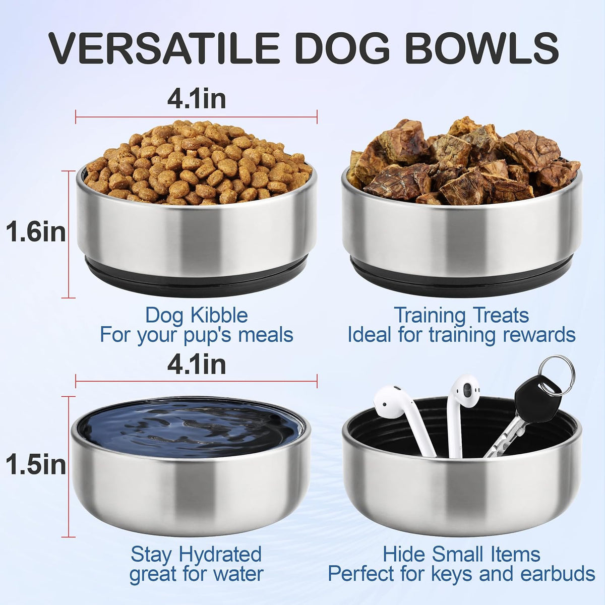 KEWIXY Insulated Dog Travel Water Bottle with Detachable Bowls - Lavender / 32 Oz - image 3