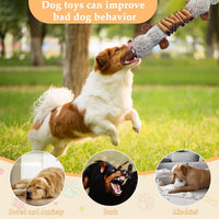 Squeaky Dog Toys, Stuffed Large Dog Toys to Keep Them Busy - Brown - image 3