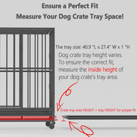 Dog Crate Tray Replacement - 40.9"L x 27.4"W x 1.0"H - image 4