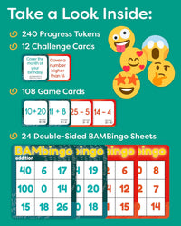 BAMBingo Multiplication and Division Facts Bingo Game – Fun for Kids & Family - Addition and Subtraction - image 3
