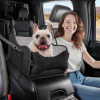 Center Console Dog Car Seat for Small Dogs - Full-size truck black