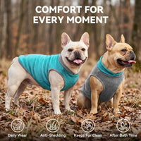 2 Pack Fleece Dog Sweater Pullover Lightweight Reflective Jacket – Essentials for Dogs - 1# Teal & Grey / Small - image 4