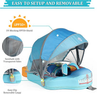 Mambobaby Float Deluxe non-inflatable baby pool float with sun canopy - view 10