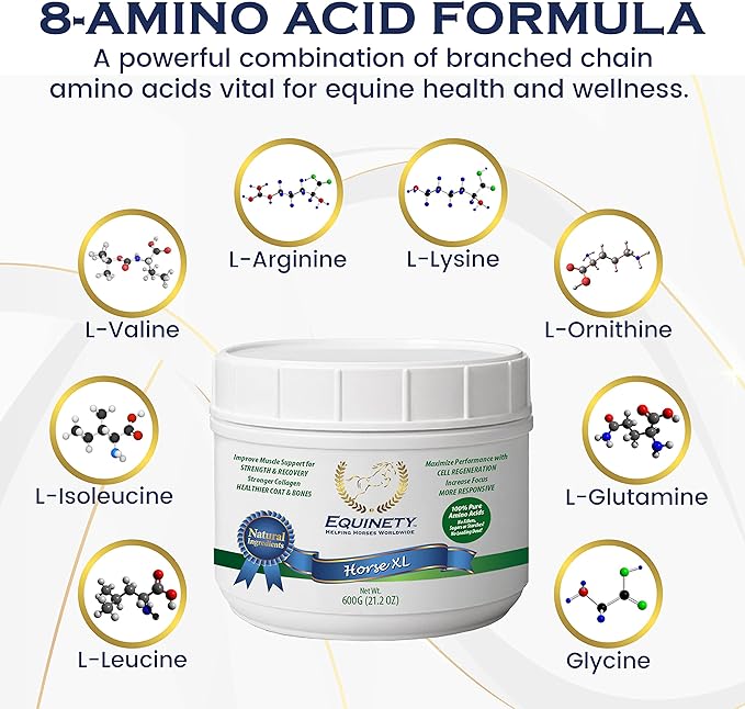 100-Day Supply Horse XL Supplements – Horse Care Weight Gain Supplement W/ 8 Amino Acids - No Soy or Sugar Coat Defense for Horses - Joint Supplement, Equine Supplies & Hoof Supplements