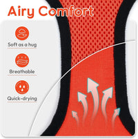 Cat Harness and Leash Set, Adjustable and Escape Proof - Reddish Orange / S - image 2