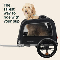 Retrospec Rover Waggin' Pet and Dog Bike Trailer - Black / Trailer - image 3