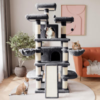 SHA CERLIN 68 Inches Multi-Level Large Cat Tree for Large Kitties/Big - 68in / Dark Grey - image 2