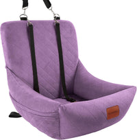 WOOAIDAGG Dog Car Seat for Small Dogs, Ultra-Soft Fabric - Purple