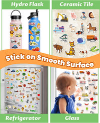 Walenced Reusable Sticker Book, Stickers for Kids - Vehicle+Animal+Farm - image 4