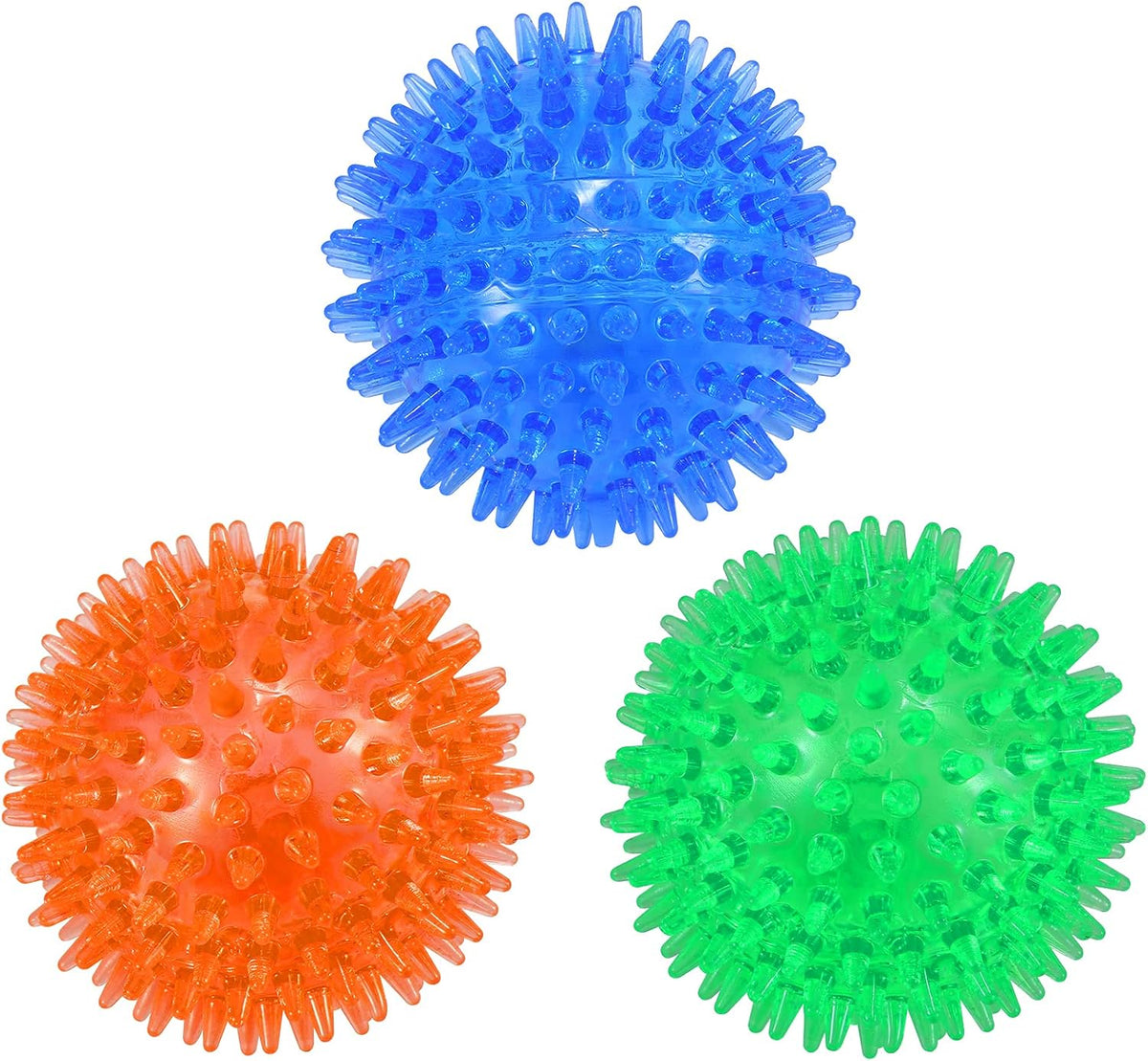 6 Pack 2.5” Squeaky Dog Toy Balls, Floating Dogs Pool Balls - 3.5" (Medium/Large Dog) / Blue+Orange+Green