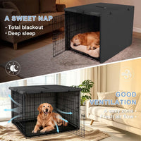 Explore Land Dog Crate Cover - Black / 42.0"L x 28.0"W x 30.0"H - image 3
