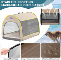 PETSFIT Portable Dog Crate, Travel Dog Crate, Roomy - Khaki / 16.5"L x 16.0"W x 19.0"H - image 4