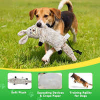 Flirt Pole for Dogs, Interactive Dog Toys Extendable Teaser Wand with Lure Chewing Toy, Chase - 40.5Inch Pole-Gold - image 3