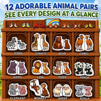 Travofun magnetic fishing game book open with ocean animal pieces and two wooden fishing rods - view 17