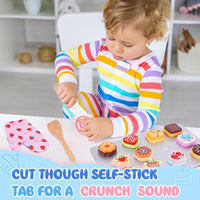 Slice and Bake Wooden Cookie Play Food Set for Kids Kitchen - Cookie B - image 3