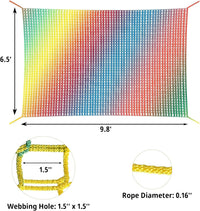 Climbing Cargo Net 6.5' x 9.8' for Outdoor Treehouse – Fun for Kids & Family - 6.5‘ x 9.8‘ / Multicolour - image 2