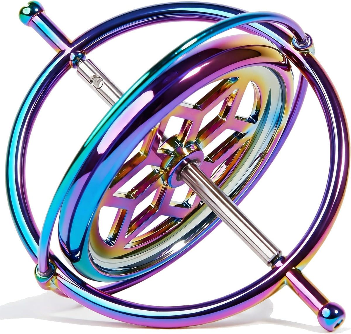 Joytech Precision Gyroscope Metal Anti-Gravity Spinning Top Balance - Colorful - image 3