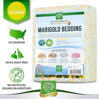 Small Pet Select - Natural Paper Bedding with Real Marigold Buds. Rabbits, Guinea Pigs, and Other Small Animals, 56L